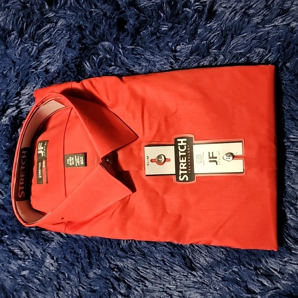Men's red button up Dress shirt